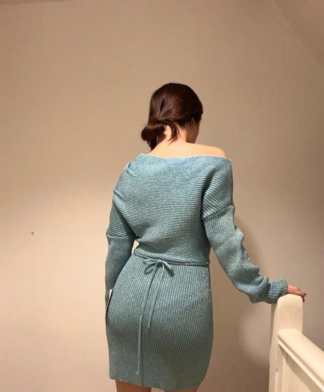 Never Fully Dressed Blue sparkly glitter mini dress BNWT - Was £99