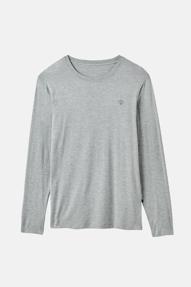 British Boxers British Boxers Men's "Grey Melange" Stripe Bamboo Pyjama Set in Light Grey - 3