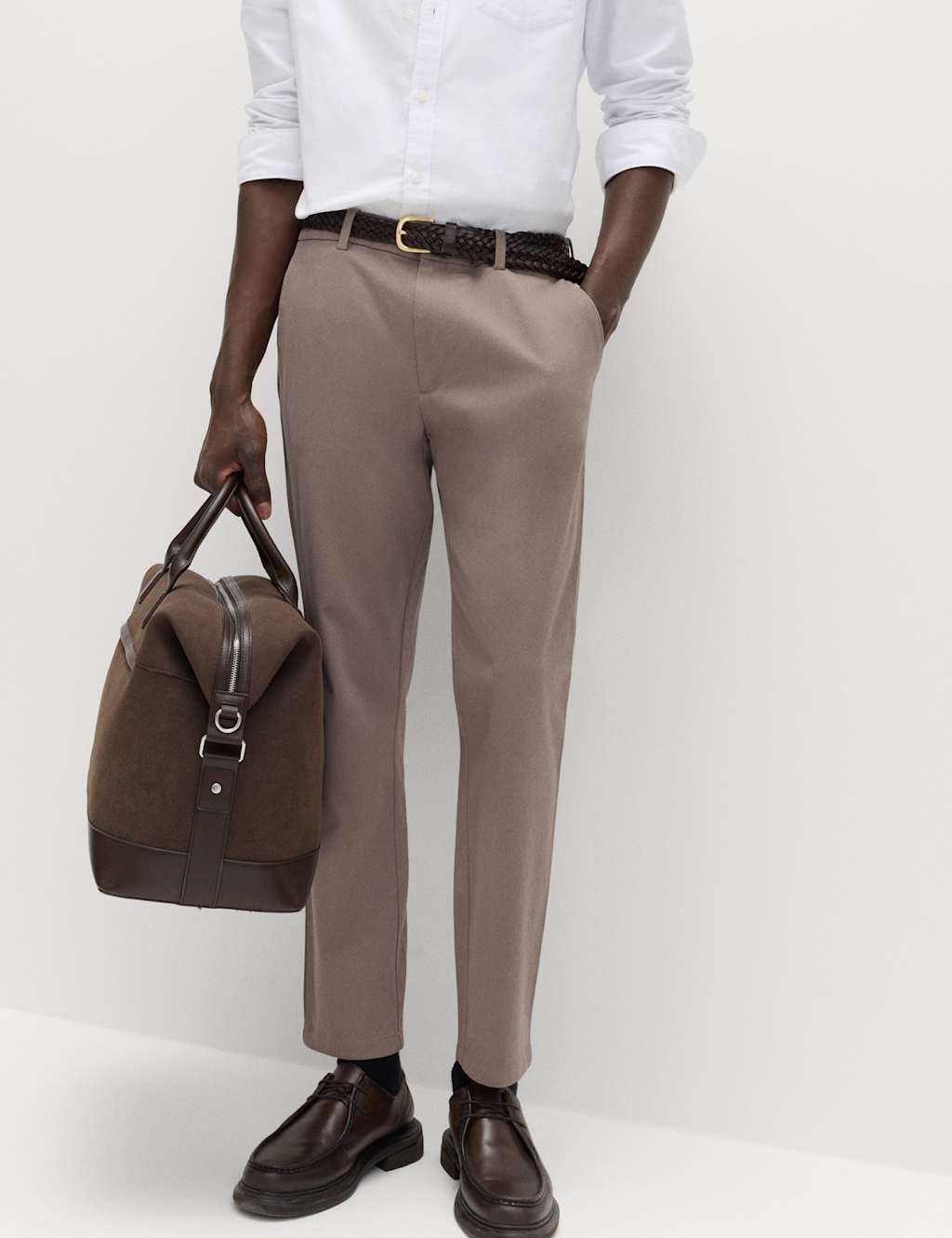 Marks & Spencer M&S The Ultimate Slim Fit Twill Chinos Mocha