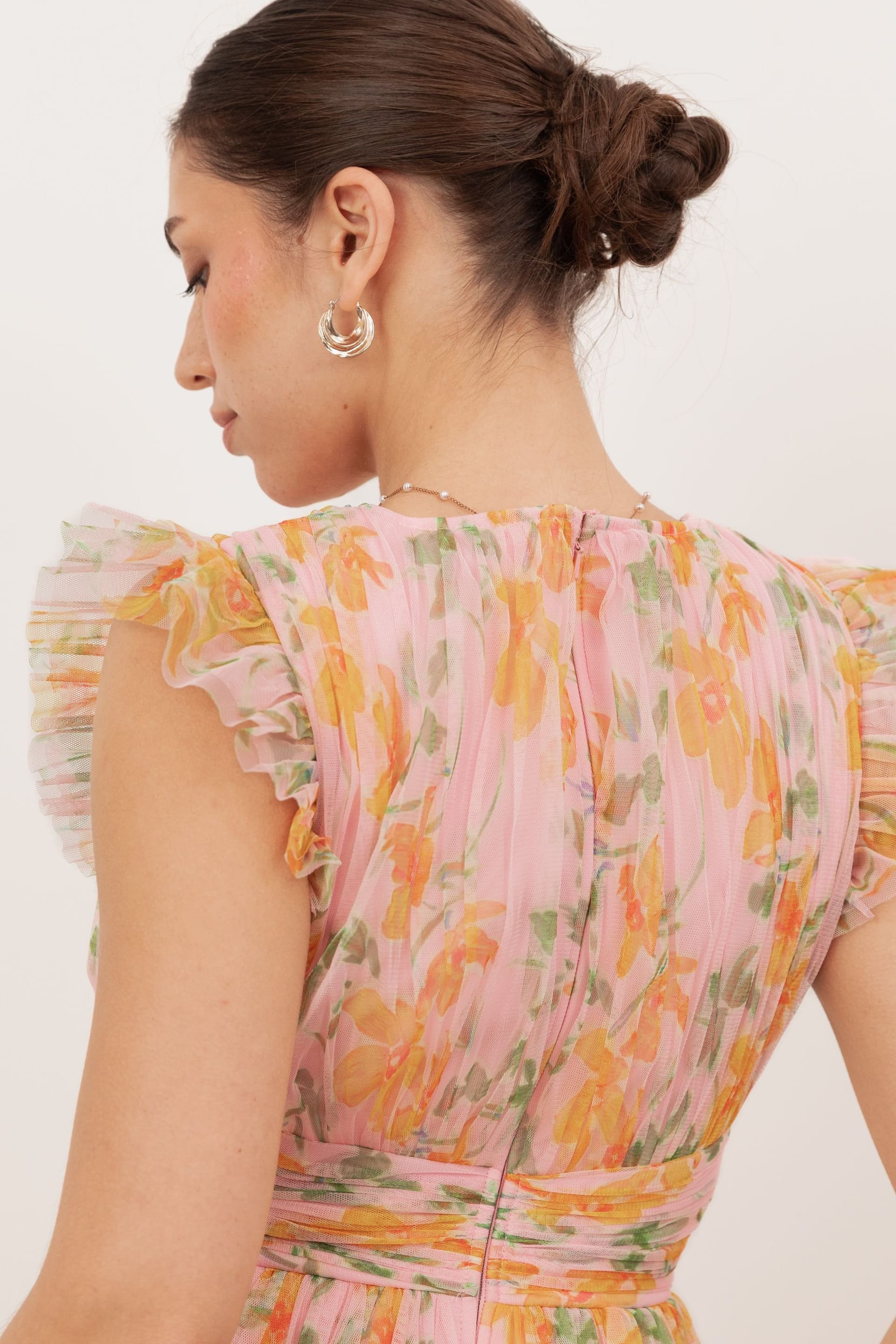 Anaya with Love Anaya with Love Women's Floral V Neck Tiered Midaxi Dress - 4