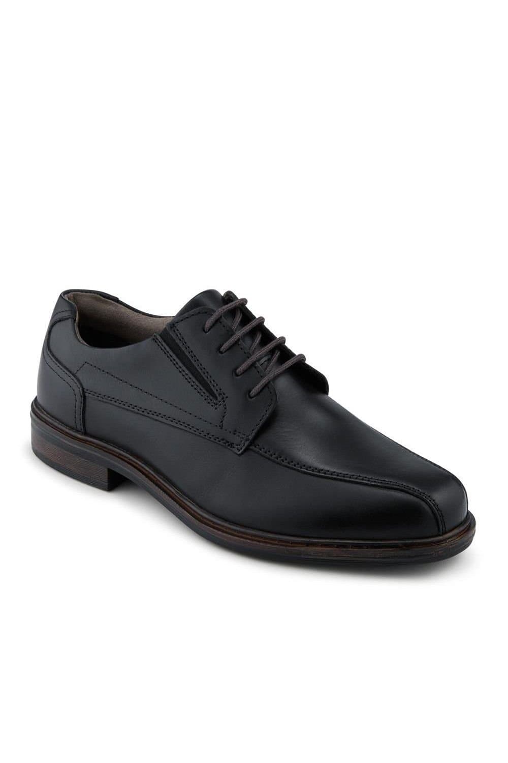 Pavers Pavers Men's Smart Leather Lace Up Shoes in Black