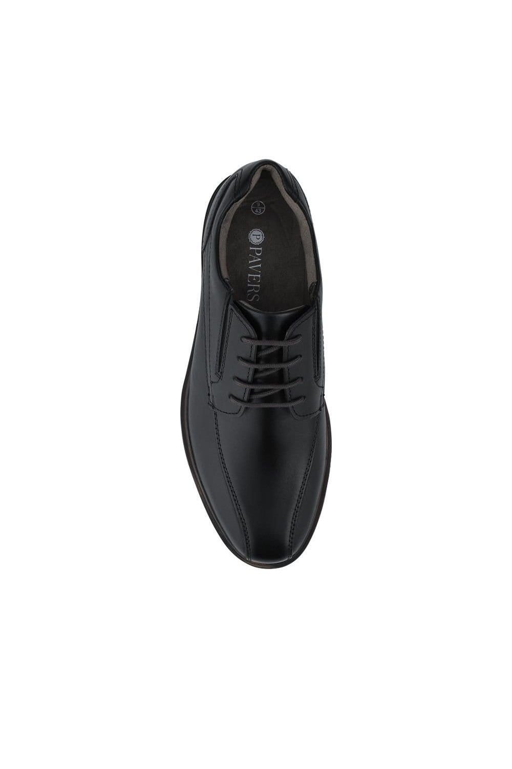 Pavers Pavers Men's Smart Leather Lace Up Shoes in Black - 4