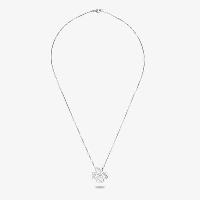 Rosa Lea Rosa Lea Women's Filigree Heart Four Leaf Clover Necklace AM-2THB010004 in Silver - 2
