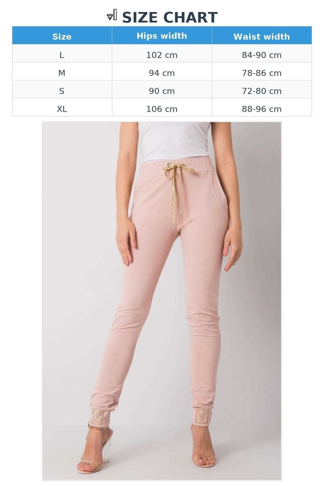 Love Lace Love Lace Women's High Rise Rhinestone Cuff Tie Waist Sweatpants in Pink - 4