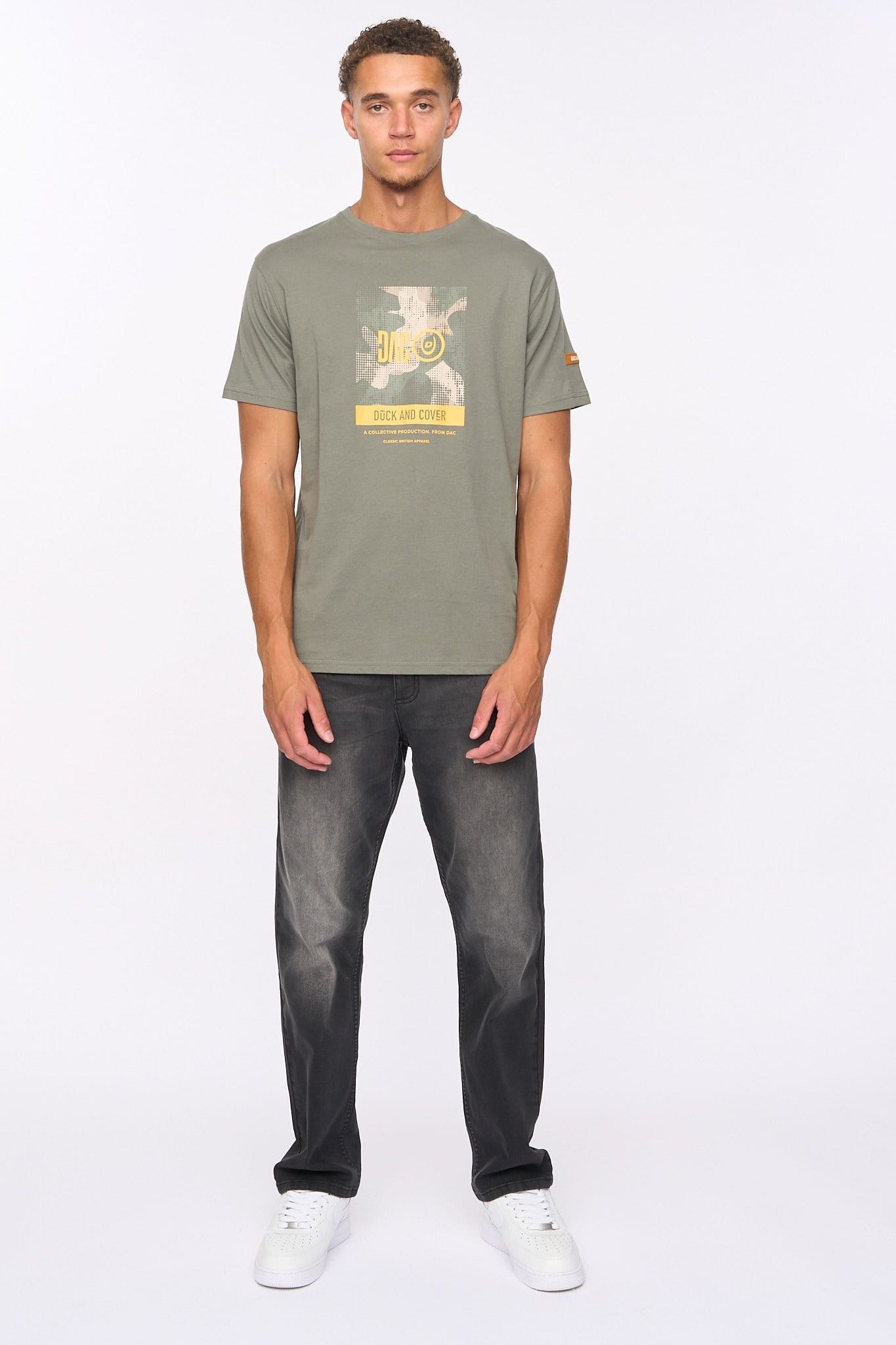 Duck&Cover Duck&Cover Men's Camostack T-Shirt in Dark Olive - 4