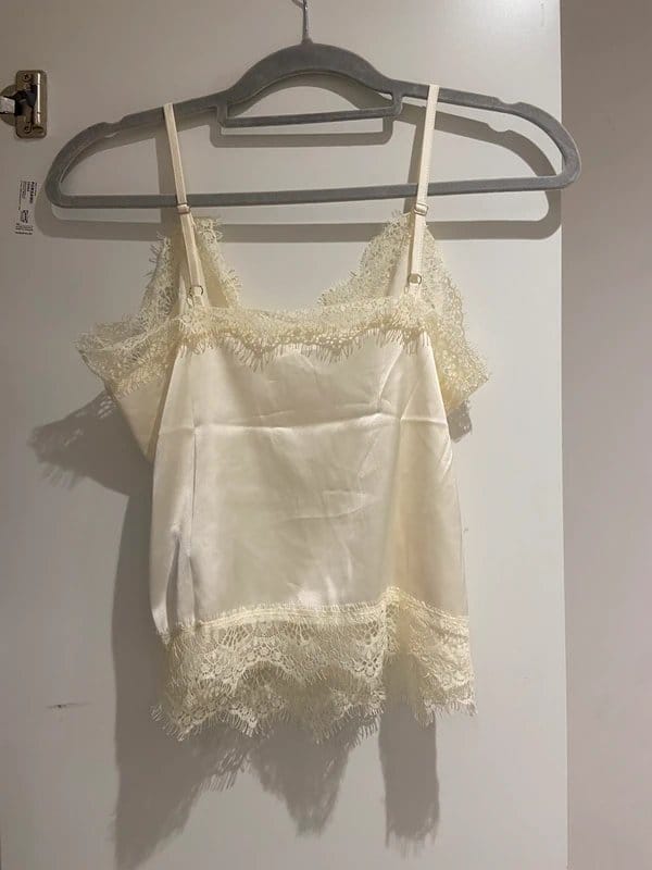 ASOS satin cami top with lace trim - 1
