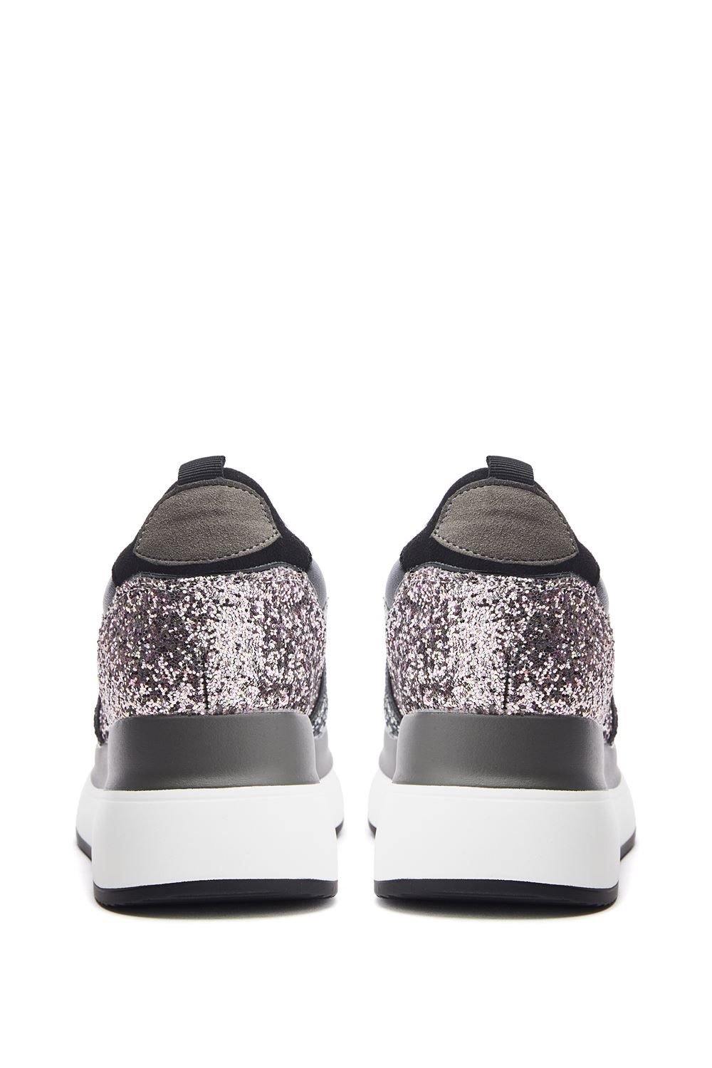Moda In Pelle Moda In Pelle Women's 'Carlina' Porvair Chunky Trainers in Metallic Silver - 2