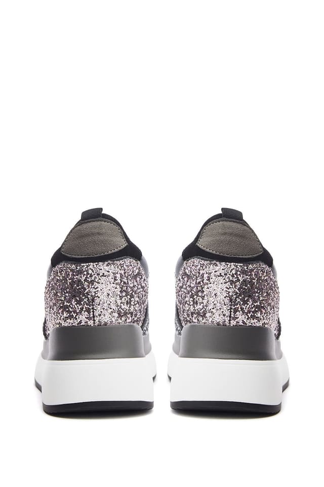 Moda In Pelle Moda In Pelle Women's 'Carlina' Porvair Chunky Trainers in Metallic Silver - 2