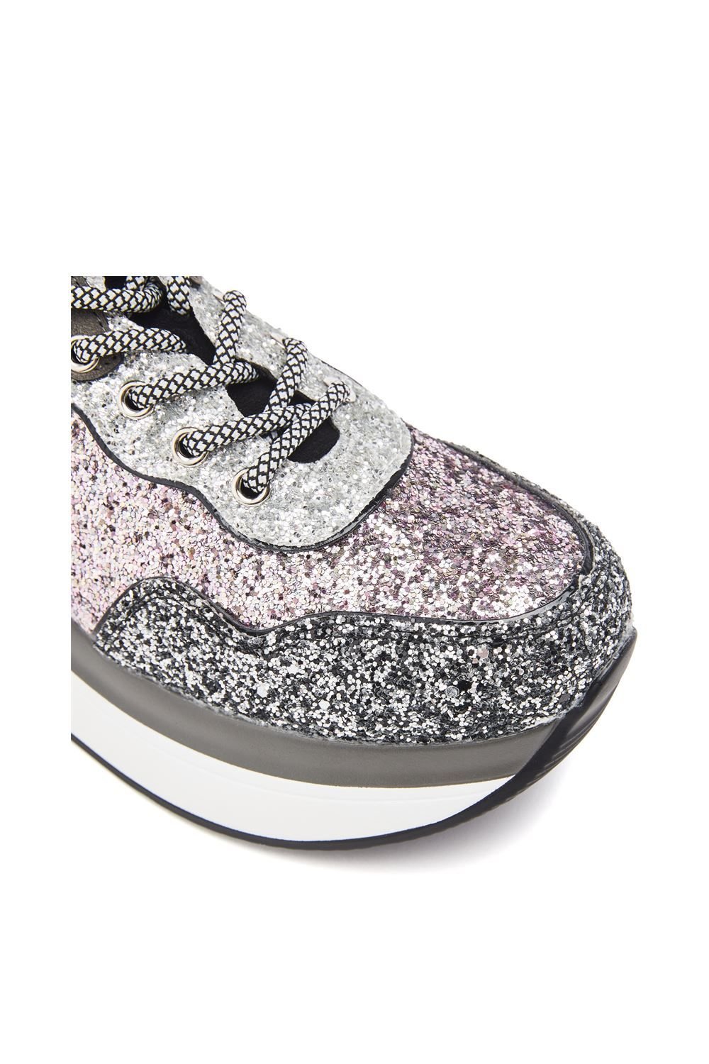 Moda In Pelle Moda In Pelle Women's 'Carlina' Porvair Chunky Trainers in Metallic Silver - 3