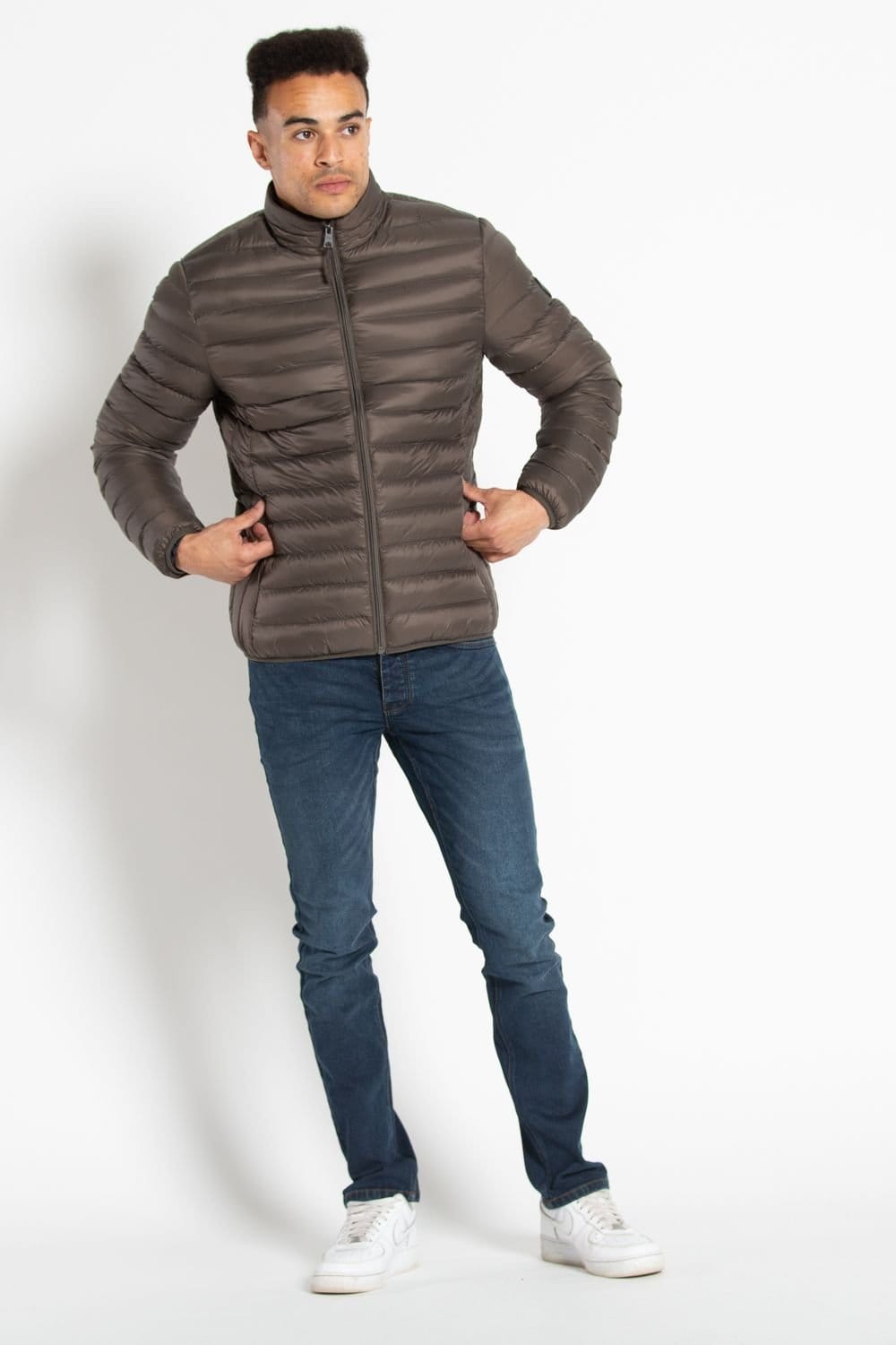 Tokyo Laundry Tokyo Laundry Men's Fleece Lined Padded Jacket in Khaki - 4