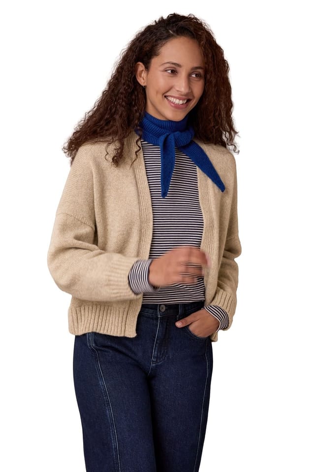 Celtic & Co Celtic & Co Women's Supersoft Weekend Cardigan in Light Beige - 3