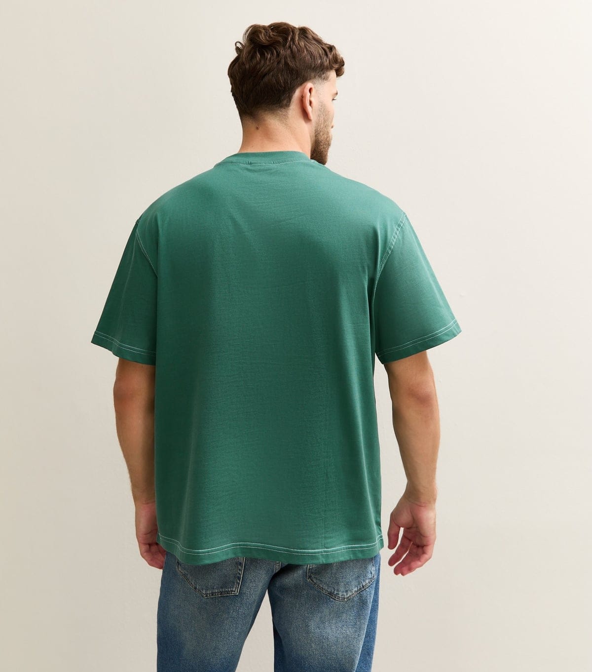 Only and Sons Men's Dark Green Cotton Front Pocket T-Shirt Only and Sons New Look - 4