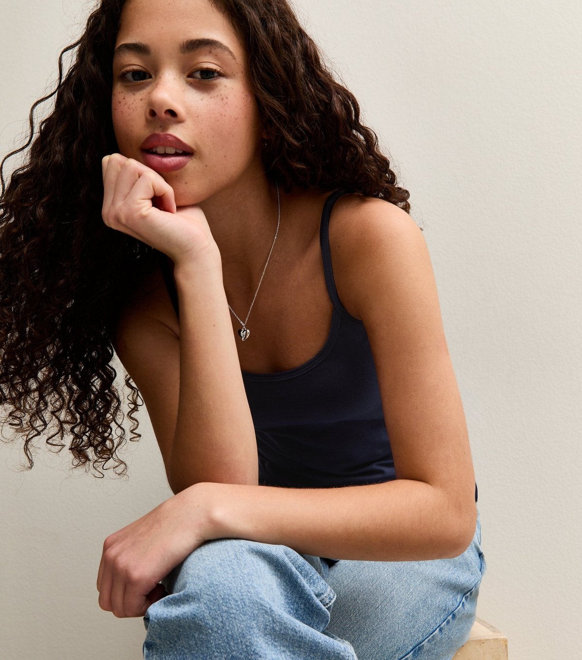 New Look Girls' Navy Scoop Neck Cami Vest Top New Look - 2