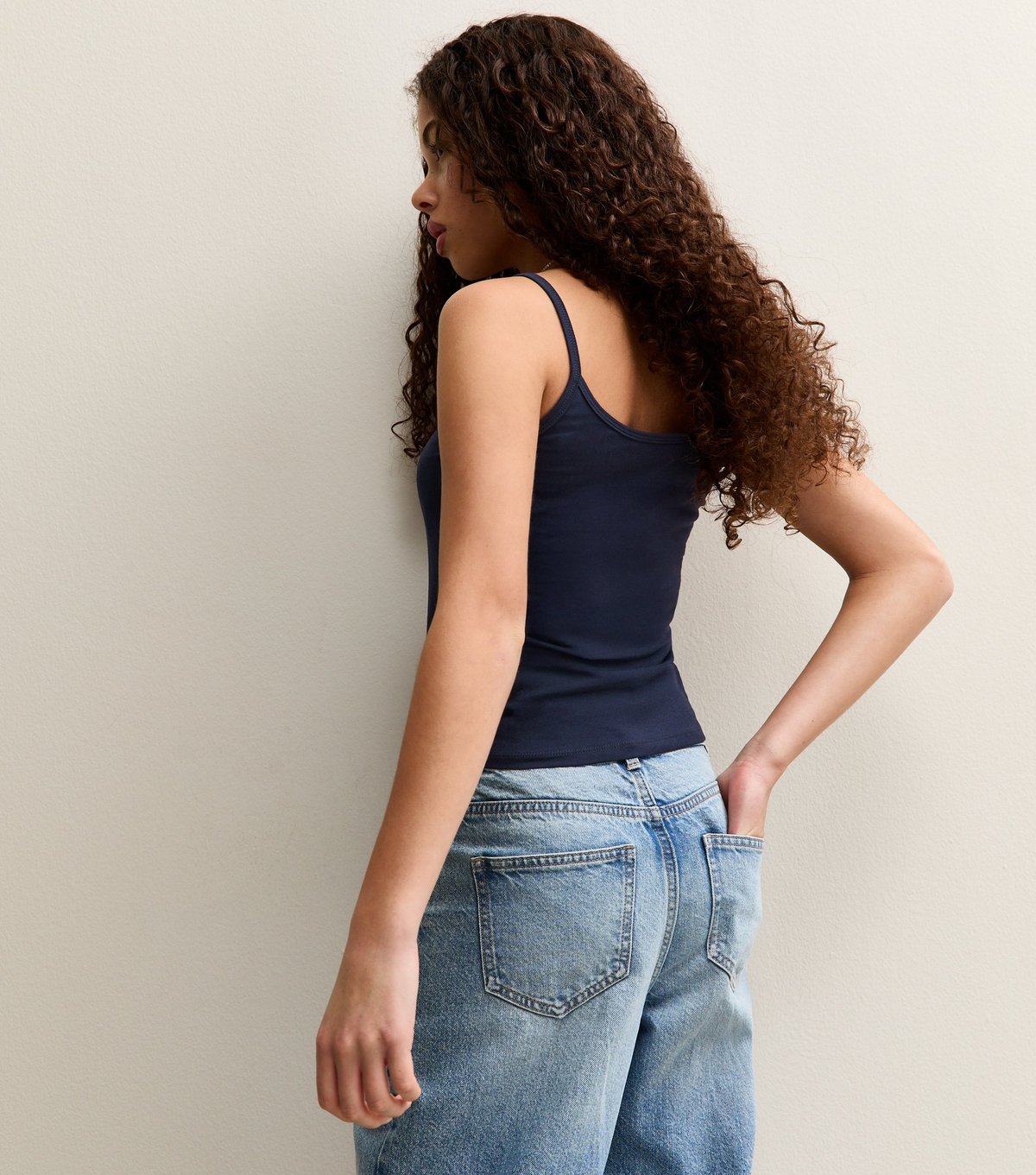 New Look Girls' Navy Scoop Neck Cami Vest Top New Look - 4