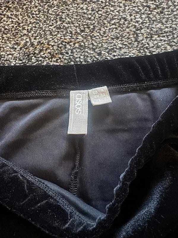ASOS Black Velvet Midi Pencil Skirt Size 4