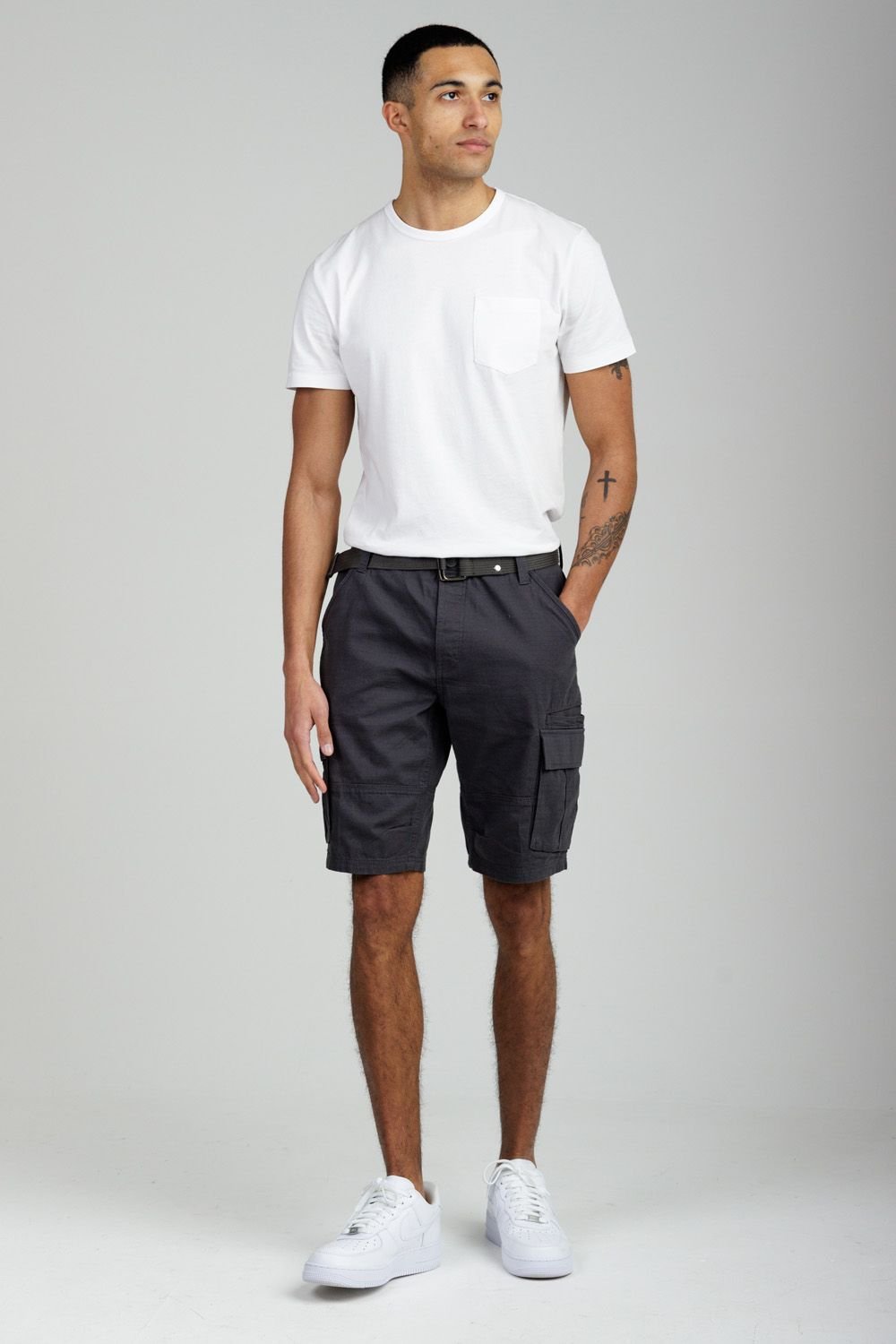 Tokyo Laundry Tokyo Laundry Men's Cotton Ripstop Cargo Shorts in Grey - 3