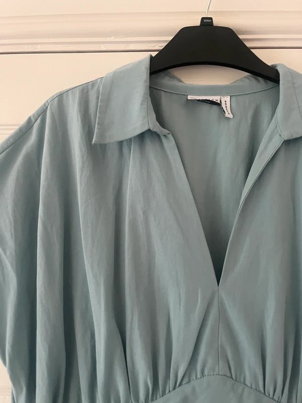 ASOS Design ASOS Design Long Blue Asymmetrical Waist Dress Size 14 - 1