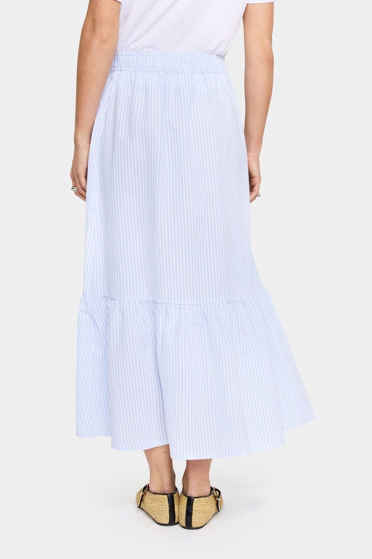 Saint Tropez Saint Tropez Women's ElmikoSZ Striped Maxi Skirt in Baby Blue - 4