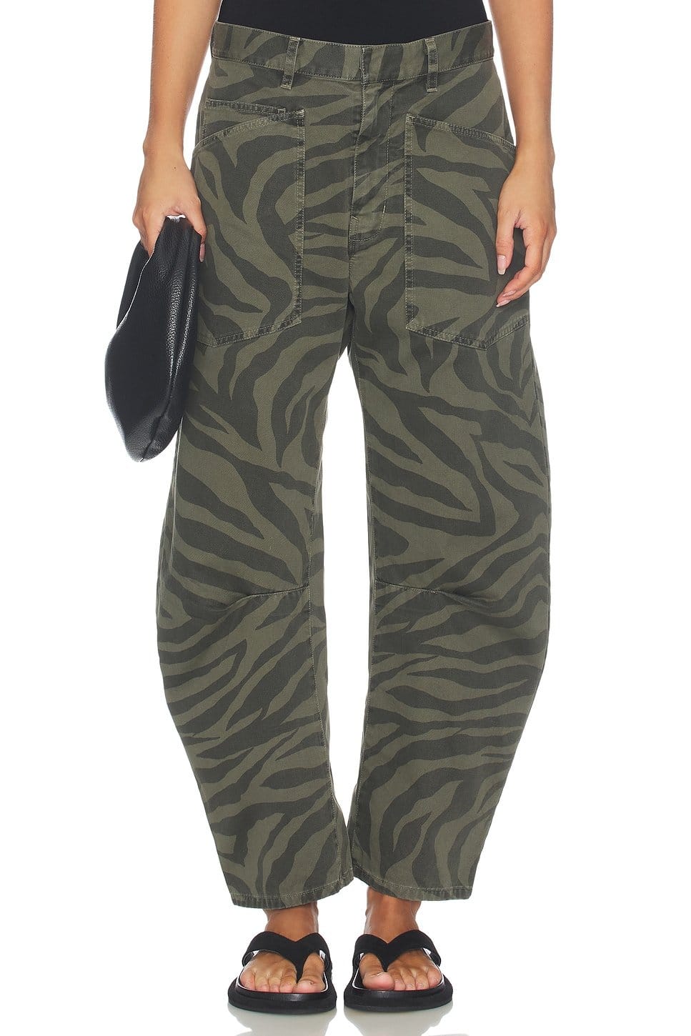 Revolve Camo Zebra Wide-Leg Cargo Pants