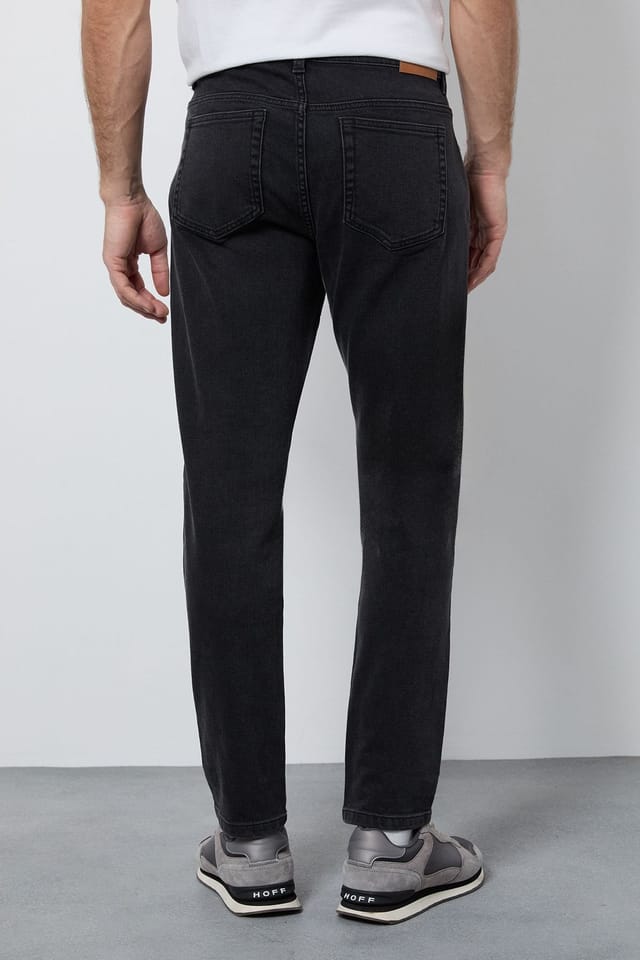 Burton Burton Men's Washed Black Stretch Slim Fit Jeans - 3