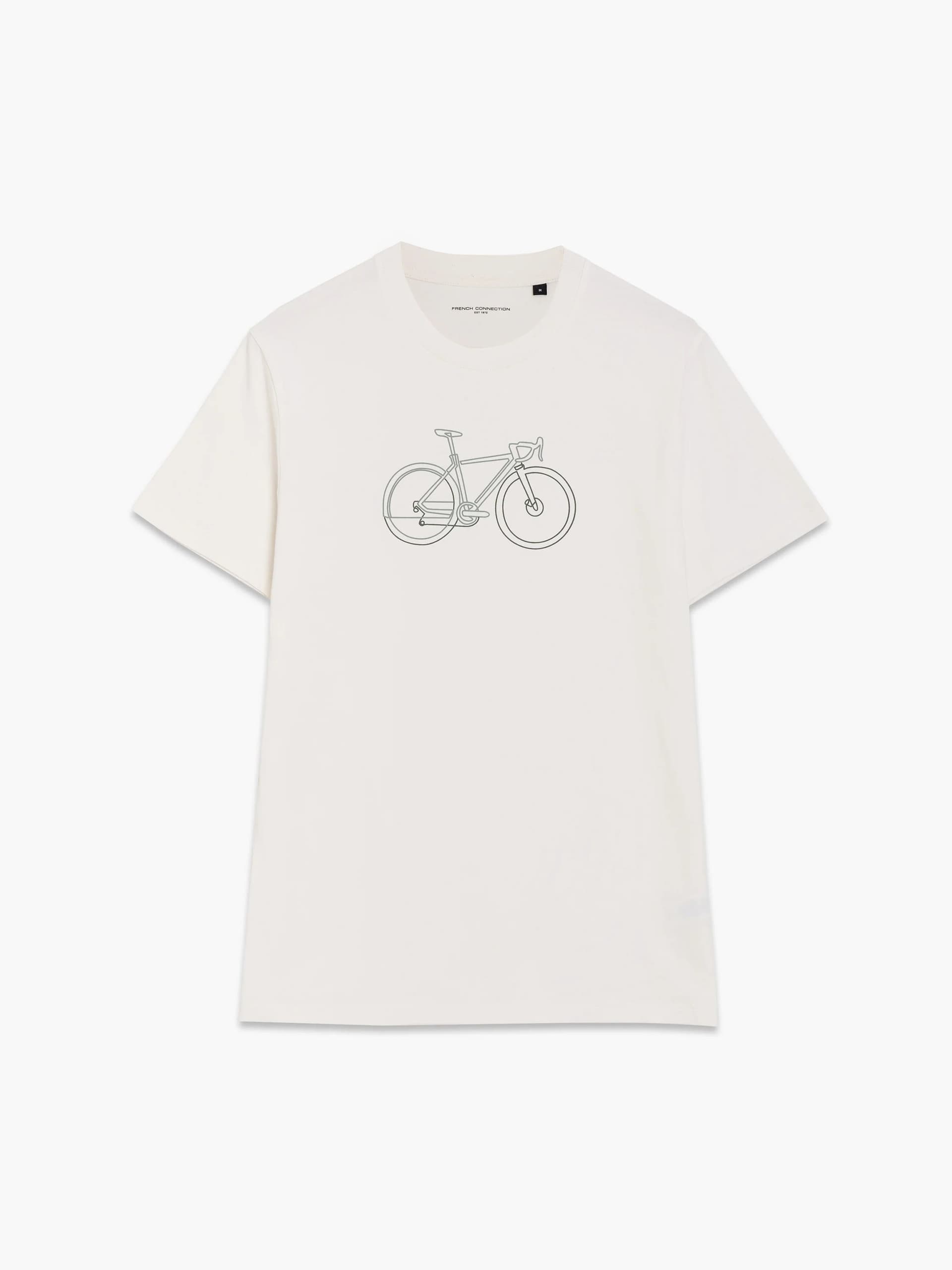 French Connection Ss Bike Tee Cream White