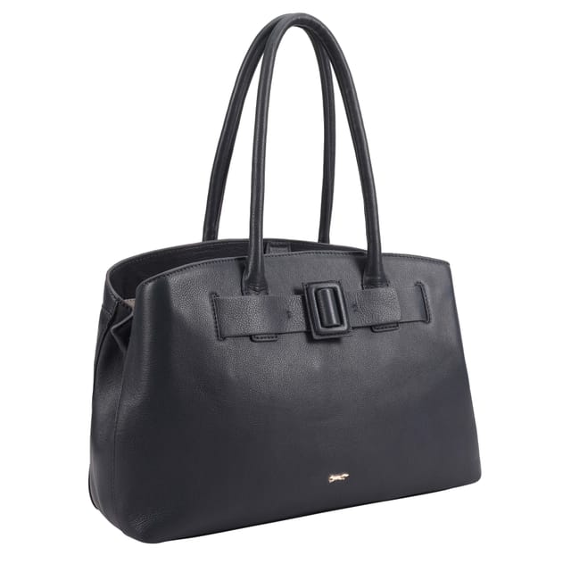 Paul Costelloe Paul Costelloe Women's Belbo Leather Shoulder Bag in Dark Navy - 2