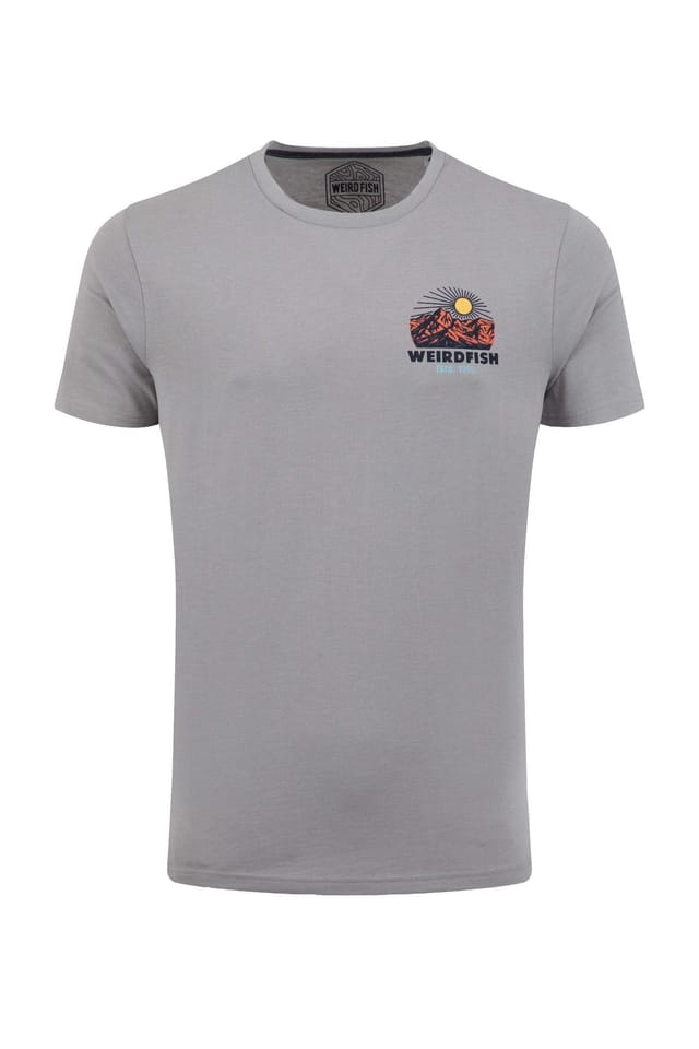 Weird Fish Weird Fish Men's Hiker Graphic T-Shirt in Grey - 2