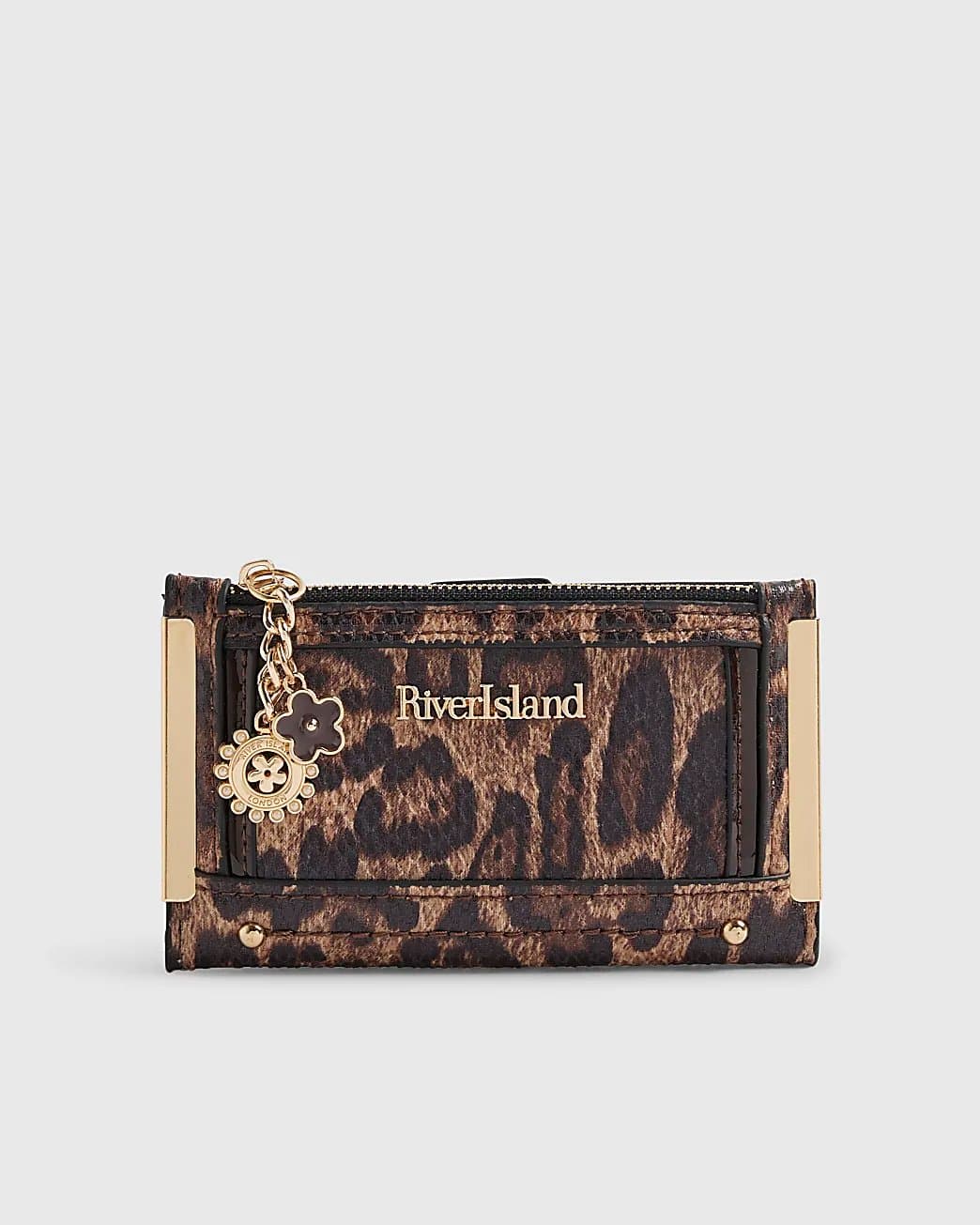 River Island River Island Womens Brown Leopard Print Mini Purse