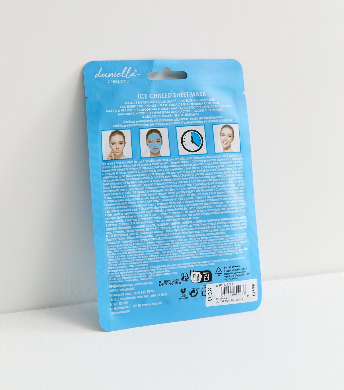 Danielle Creations Blue Ice Chilled Sheet Mask Danielle New Look - 2