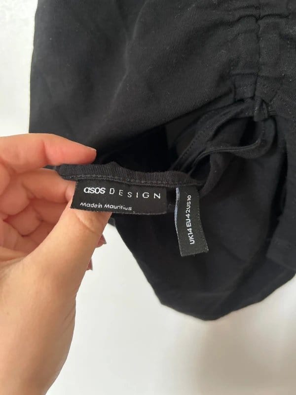 ASOS Design Black Halter Neck Top