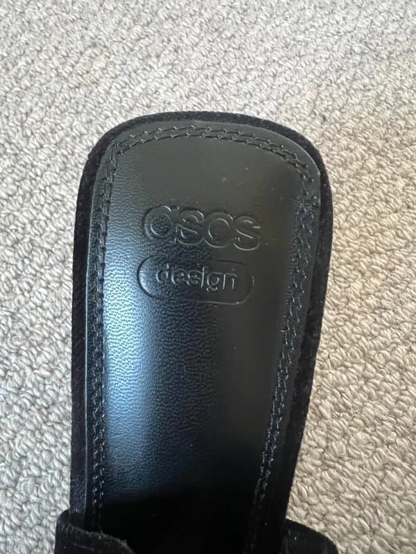 ASOS ASOS Black Velvet Bow Slingback Heels