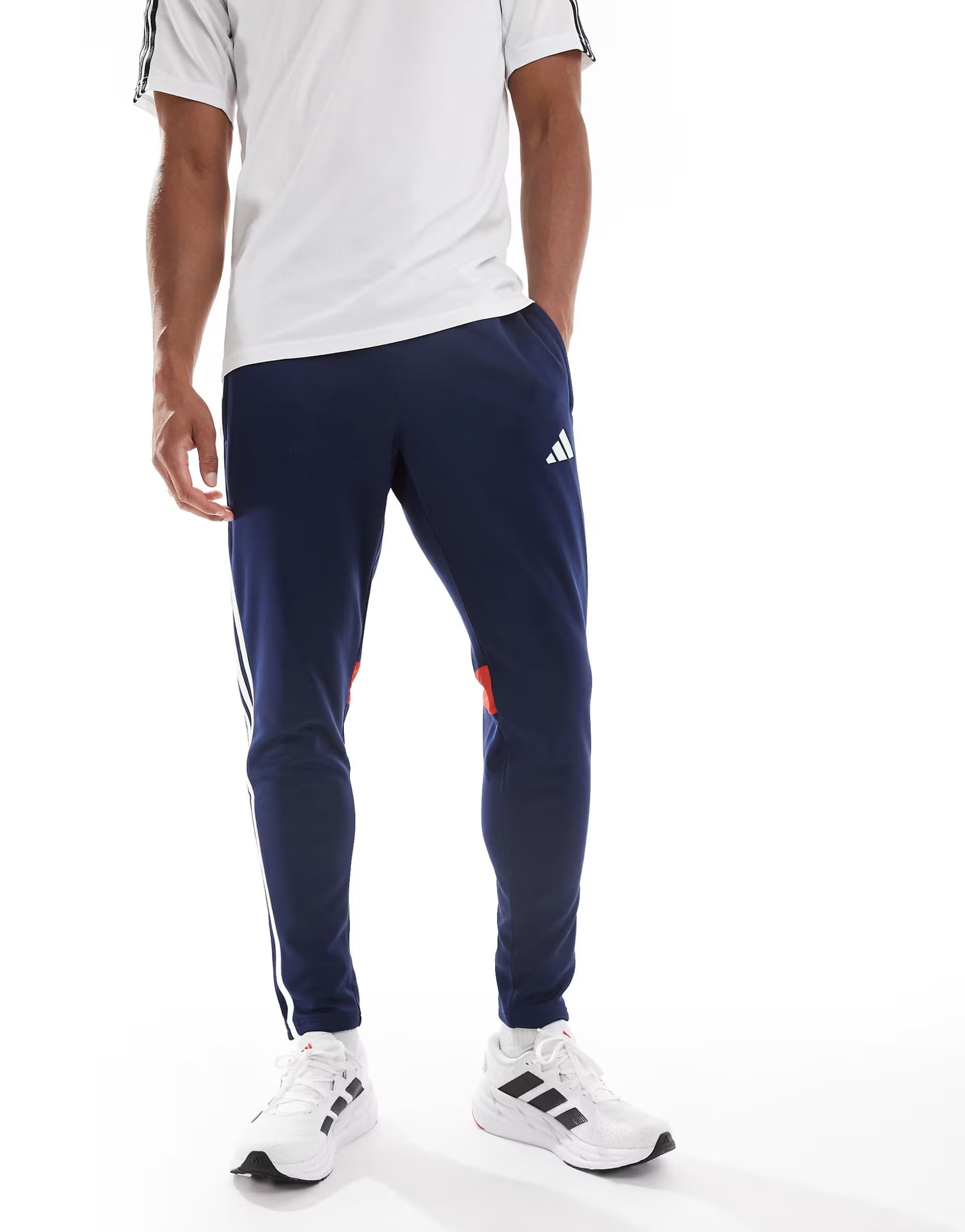 ASOS adidas Football Tiro 25 essentials winterized training pants in navy blue