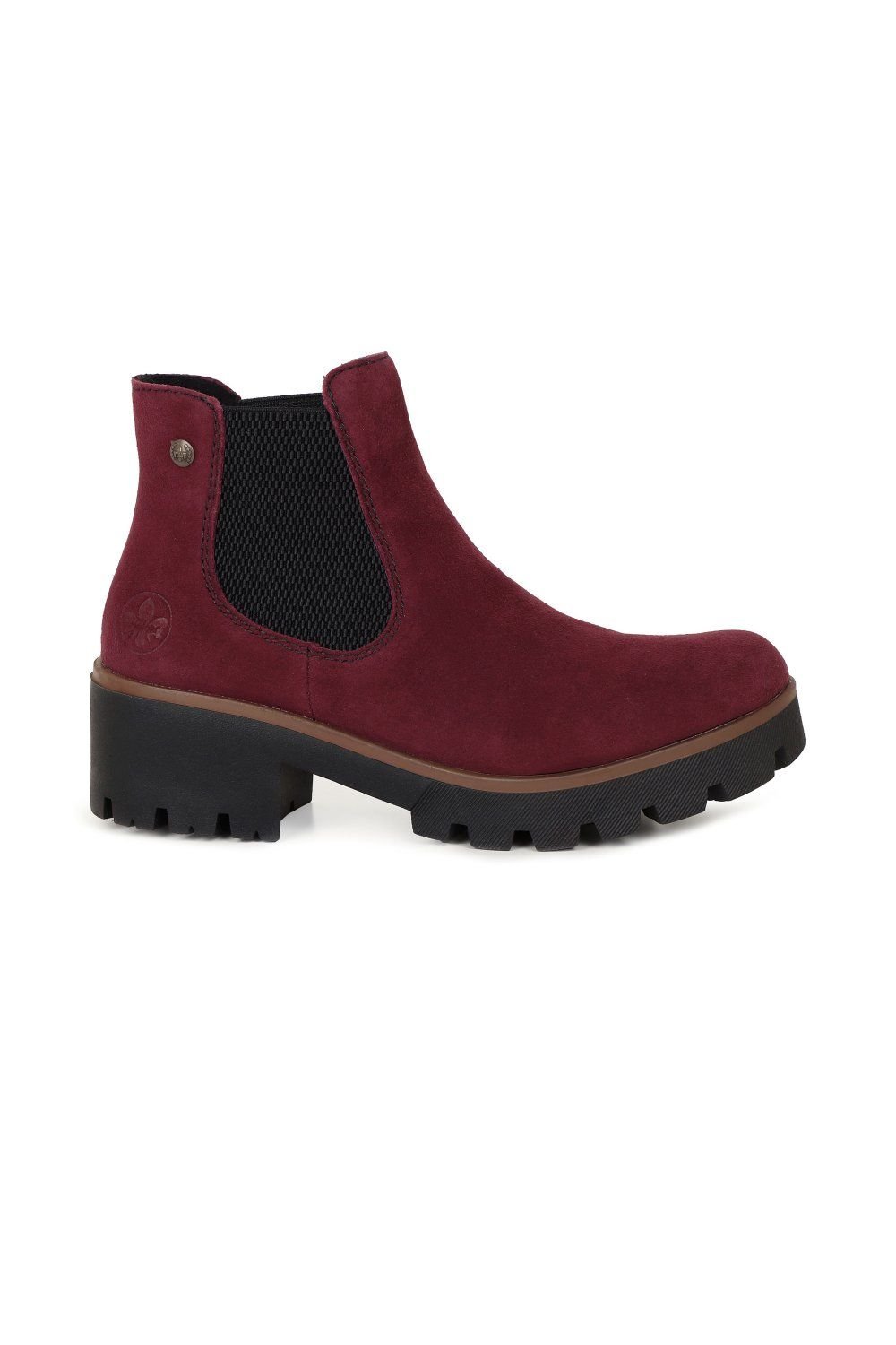 Rieker Rieker Women's 'Acorn II' Chunky Chelsea Boots in Maroon - 4