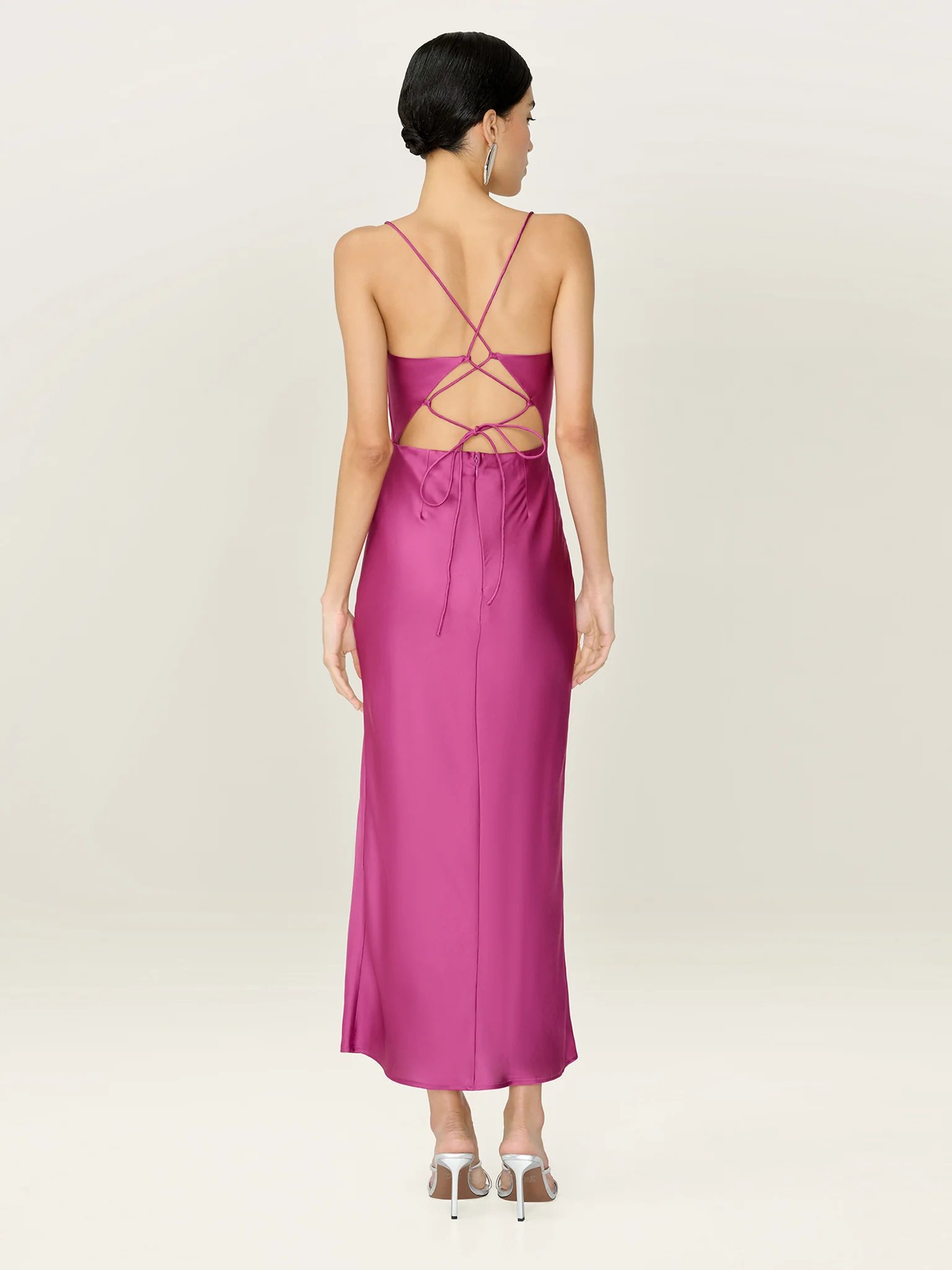 OMNES Riviera Dress in Magenta - 4