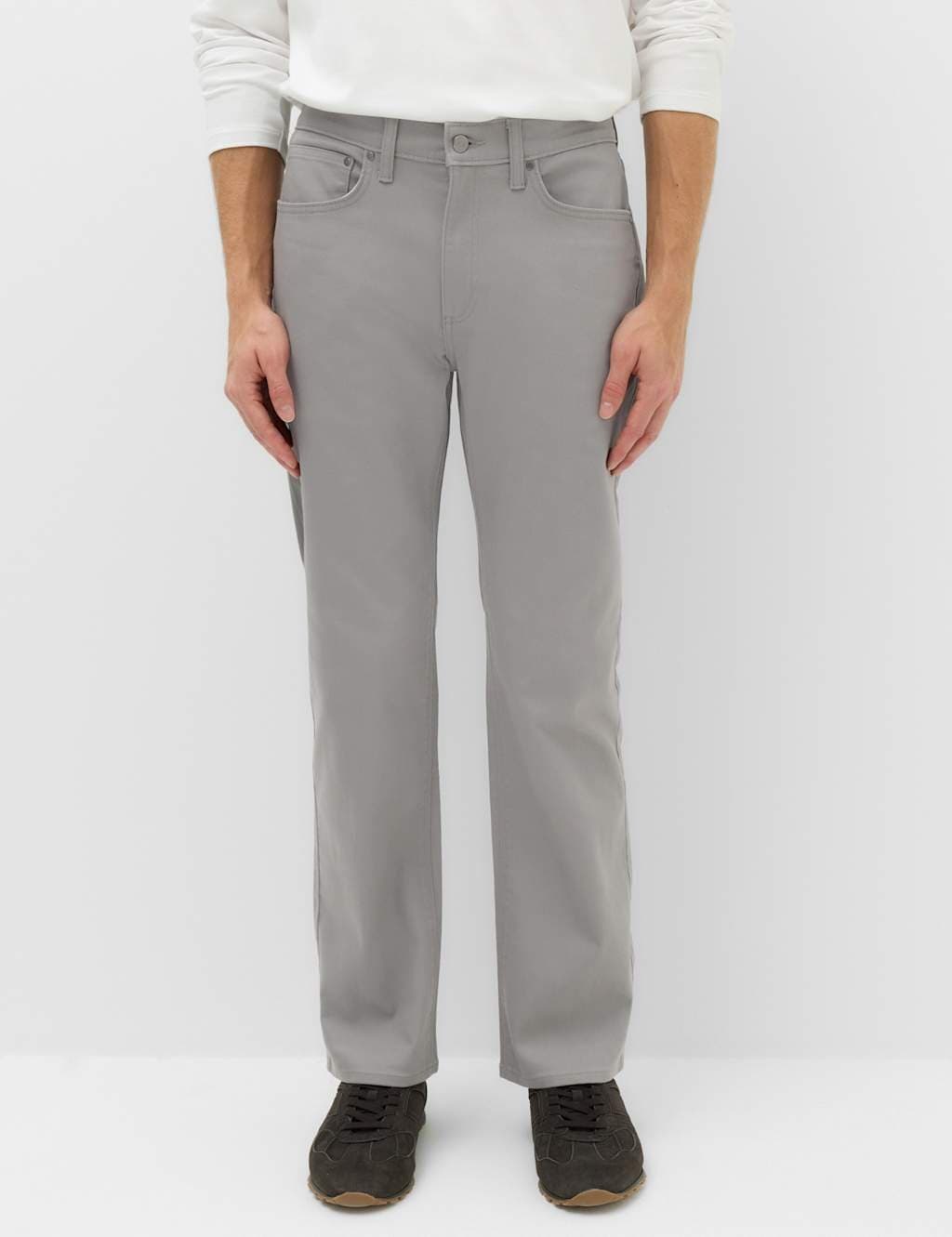 Marks & Spencer M&S Straight Fit Stretch Jeans Ash Grey Mix