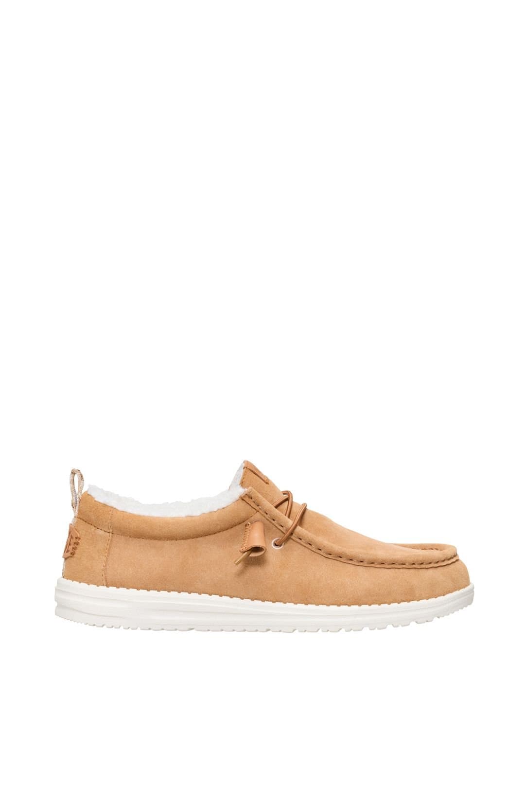 HEY DUDE HEY DUDE Men's Wally Suede Shearling Lion Orange/Multi in Orange