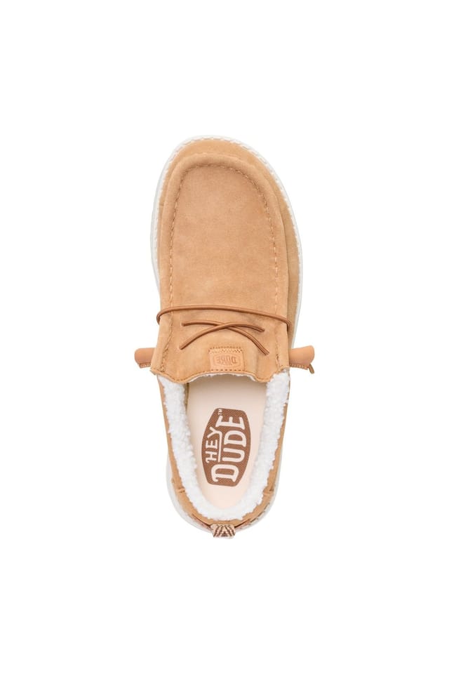 Hey Dude HEY DUDE Men's Wally Suede Shearling Lion Orange/Multi in Orange - 2