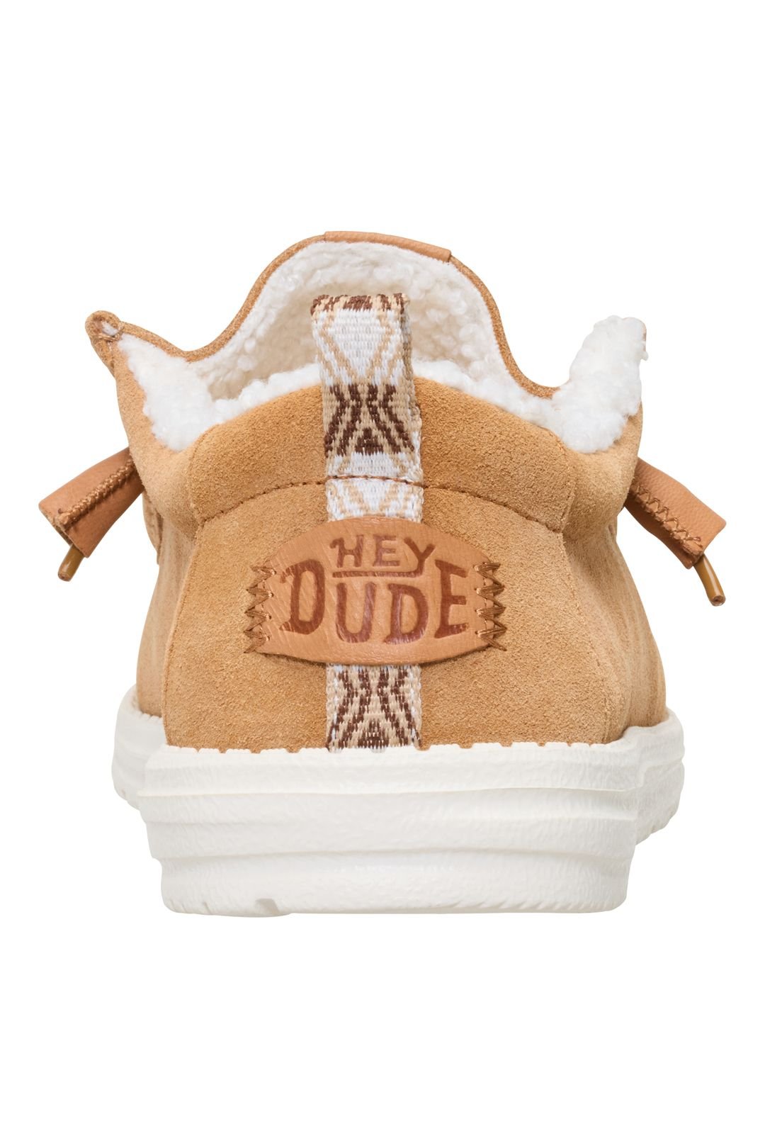 HEY DUDE HEY DUDE Men's Wally Suede Shearling Lion Orange/Multi in Orange - 4