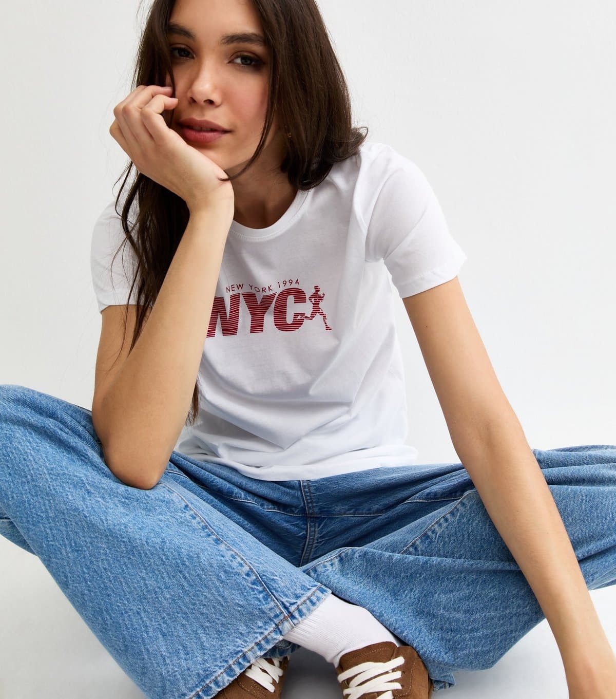 New Look New Look White NYC Run Print T-Shirt