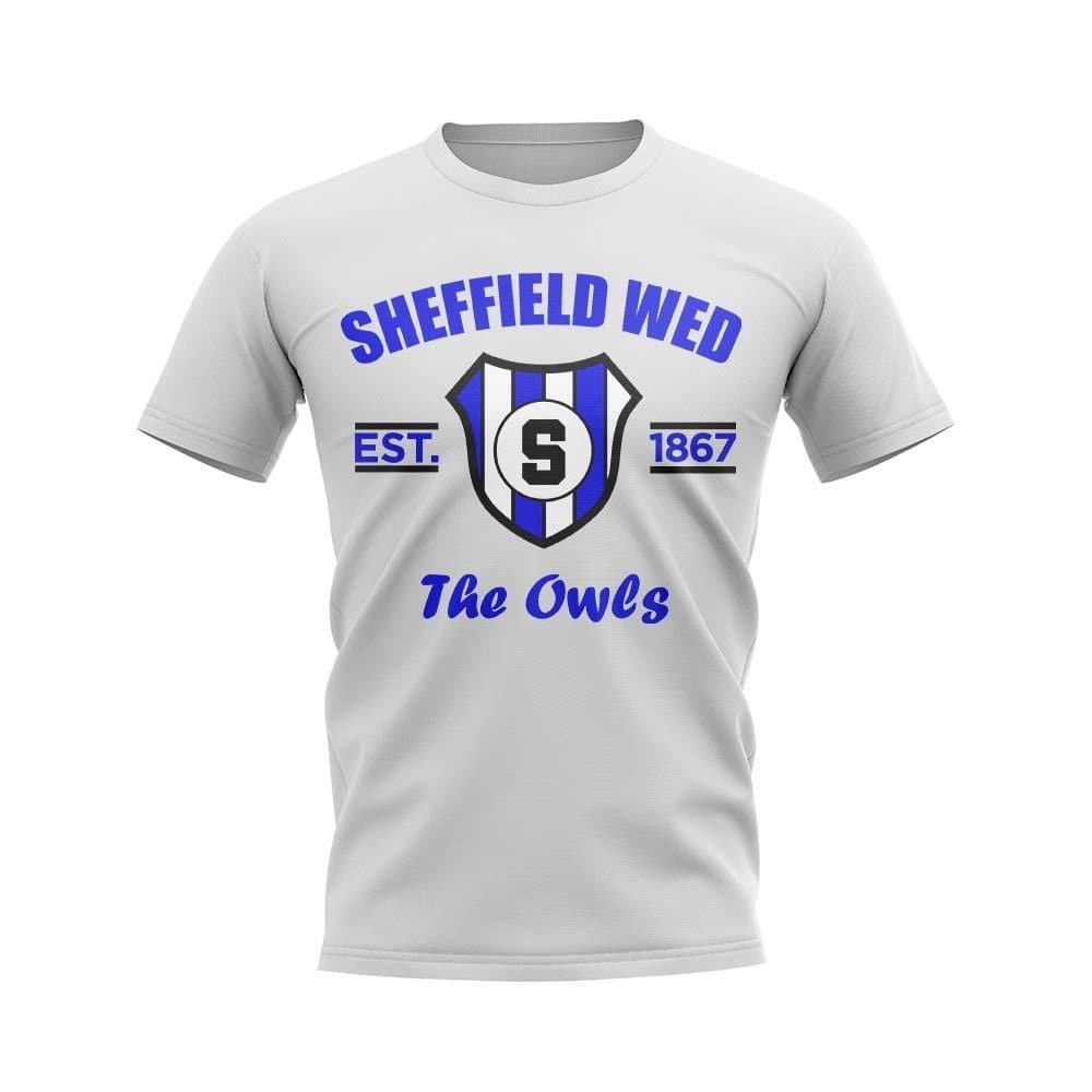 Sheffield Wednesday FC Sheffield Wednesday FC Men's Personalised Established Football T-Shirt in White