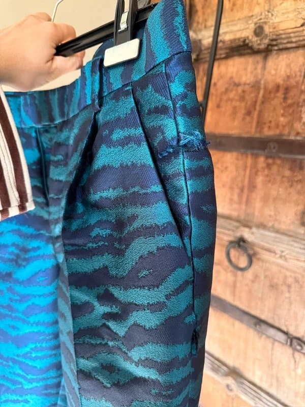 ASOS Blue zebra print suit trousers