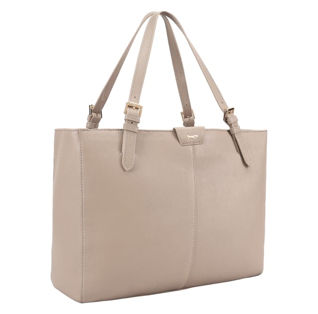 Paul Costelloe Paul Costelloe Women's Argo Leather Shoulder Bag in Taupe - 2