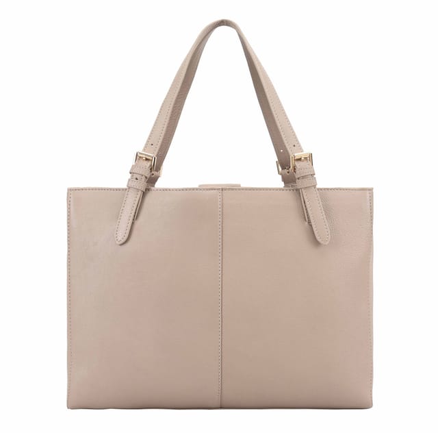 Paul Costelloe Paul Costelloe Women's Argo Leather Shoulder Bag in Taupe - 3