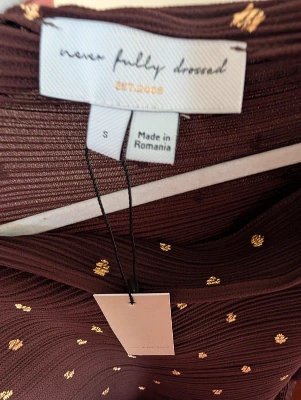 Never Fully Dressed Never Fully Dressed chocolate brown Tilly Dress small | event evening wedding party