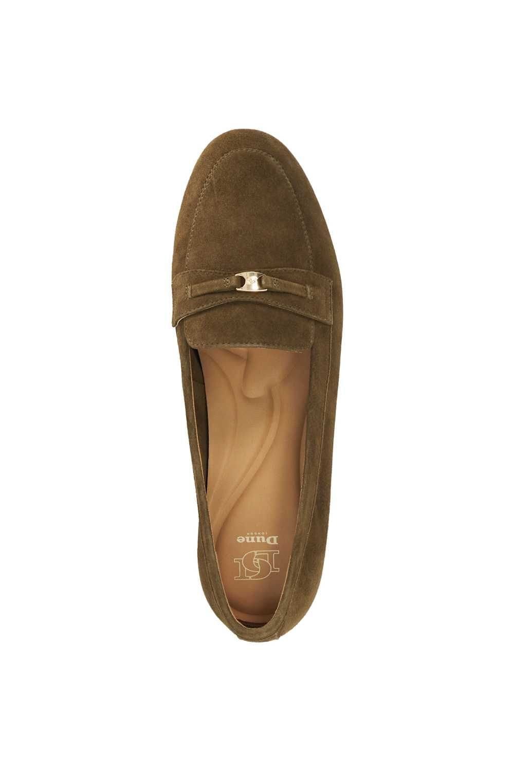Dune London Dune London Women's 'Glight' Suede Loafers in Green - 4