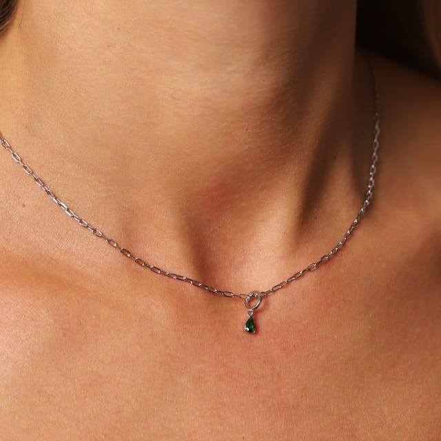 Gold Trip Gold Trip Women's May Birthstone Necklace in Silver - 2