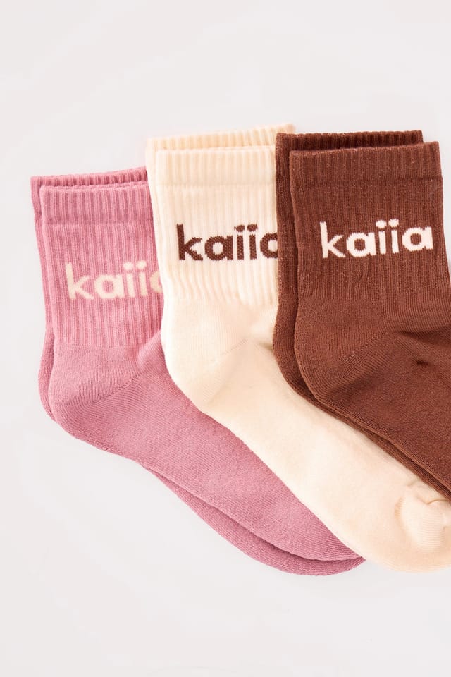 Kaiia Pack of Three Kaiia Logo Socks Multi - 2
