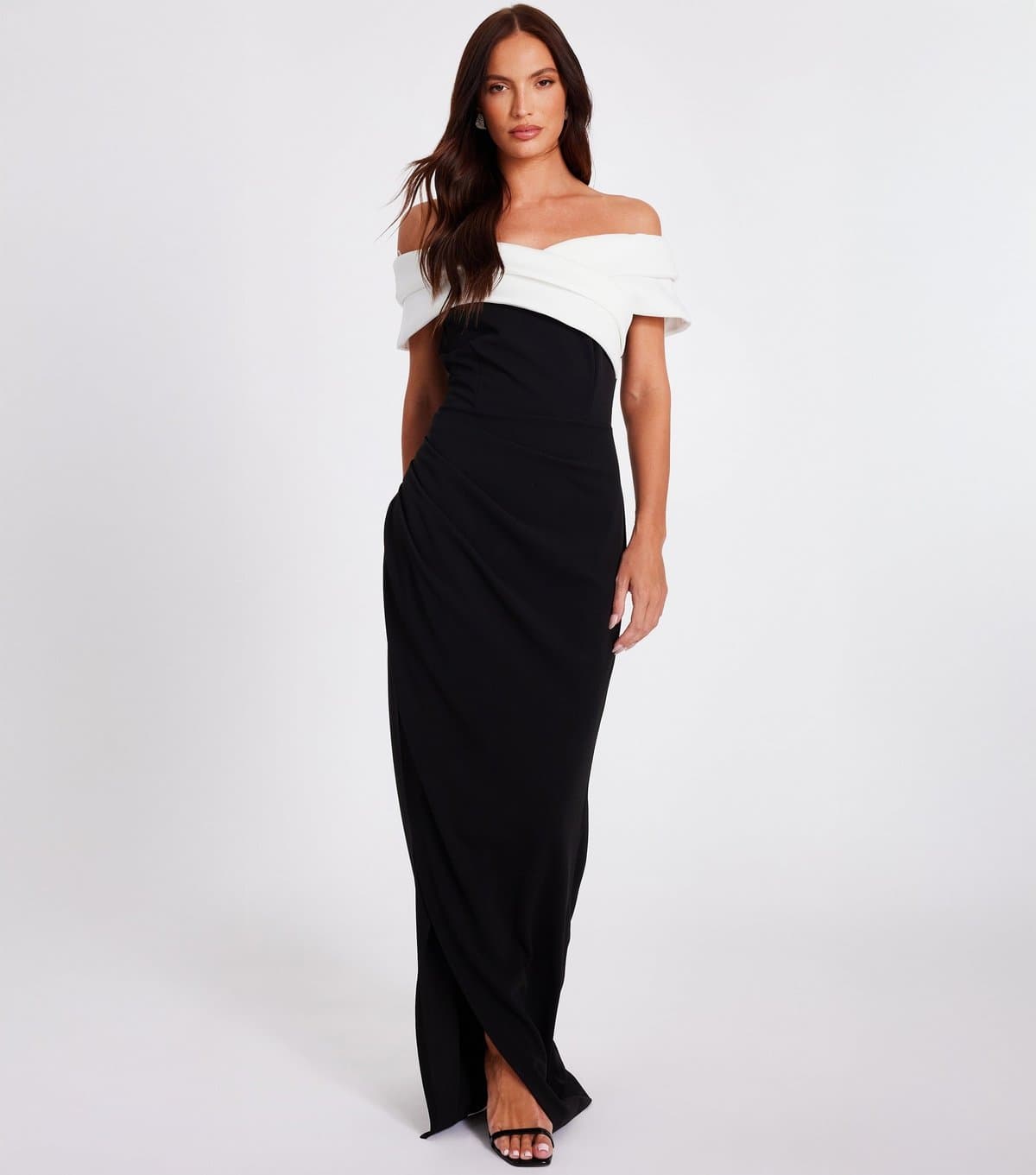 Quiz Women's Black Off-Shoulder Maxi Dress Quiz New Look