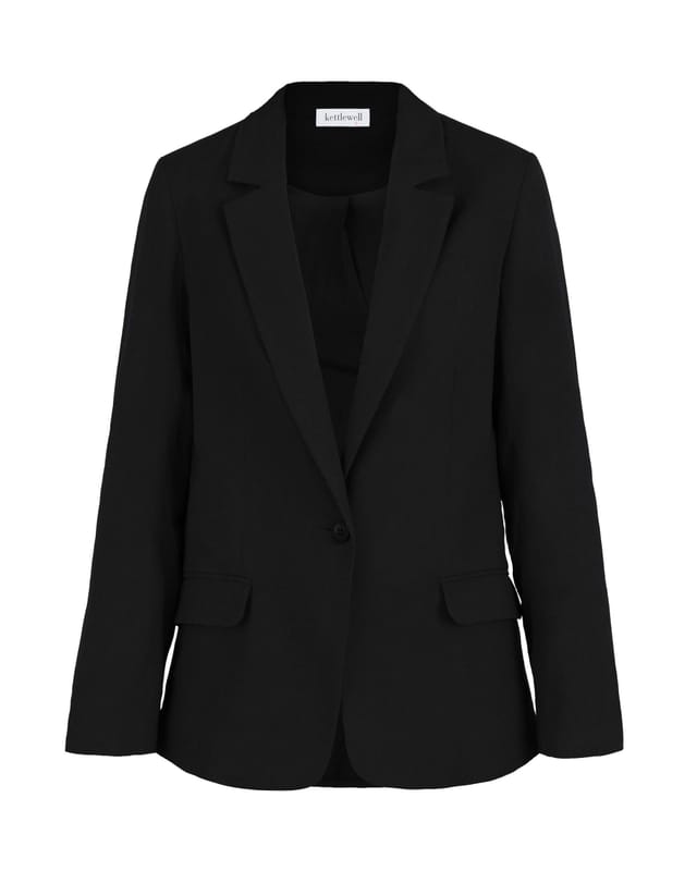 Kettlewell Kettlewell Women's Iona Linen Blazer in Black - 2