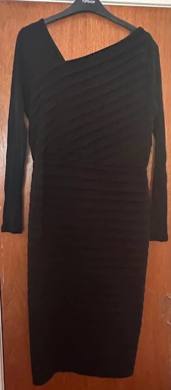 Mint Velvet Mint Velvet Asymmetrical Black Dress